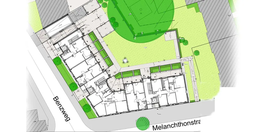 Benzweg/ Melanchthonstr. ,Hannover – Freianlagen im Geschosswohnungsbau, Foto 2