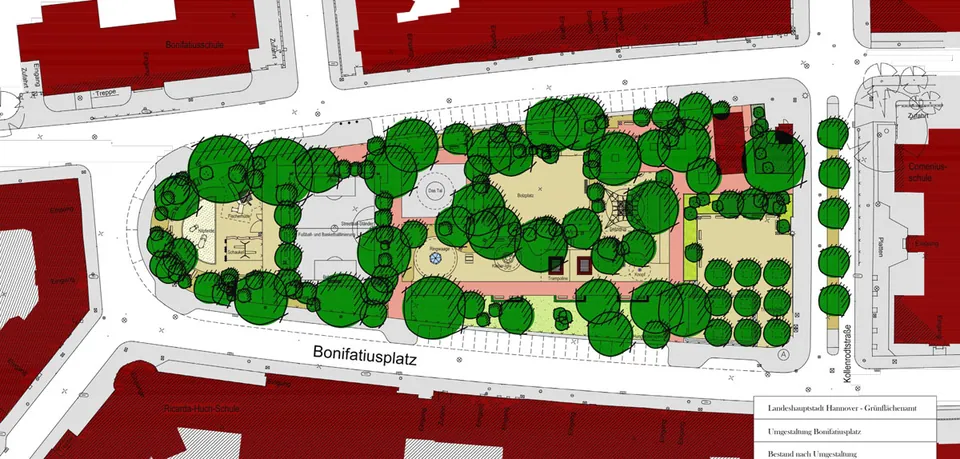 Bonifatiusplatz, Hannover – Stadtplatzgestaltung, Foto 2