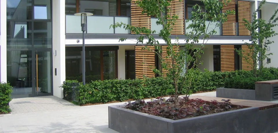 Wohnhöfe Große Düwelstr./Tiestestr., Hannover – Freianlagen im Geschosswohnungsbau, Foto 1