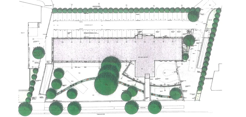 Verwaltungsgebäude Podbielskistr., Hannover – Freianlagen von Verwaltungsgebäuden, Foto 2