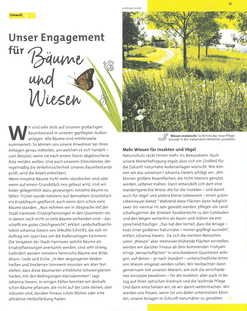 Mitgliedermagazin Winter 2019 des Spar- und Bauvereins Hannover, S. 21