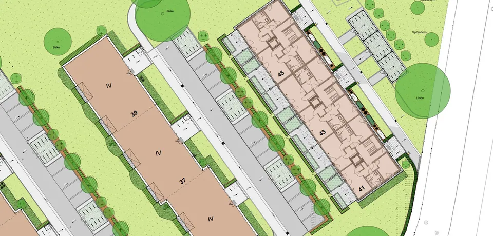 Merianweg 41 - 45 in Hannover Gross-Buchholz – Freianlagen im Geschosswohnungsbau, Foto 2