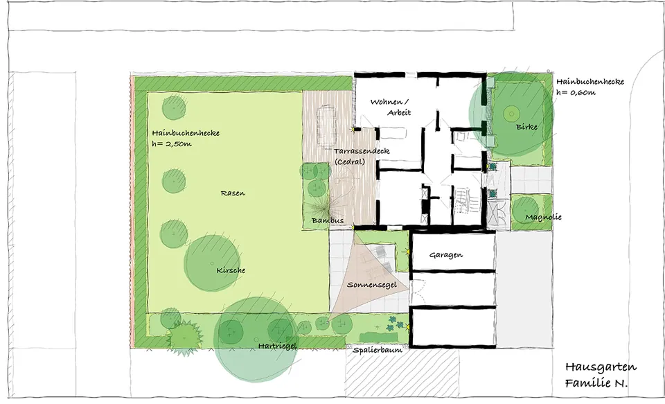 Umgestaltung Hausgarten N. in Hannover – Gartengestaltung, Foto 1