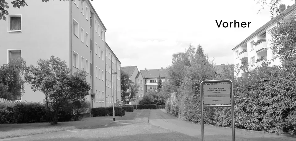 Wohnumfeldgestaltung Merianweg in Groß-Buchholz, Hannover – Außenanlagen, Foto 1