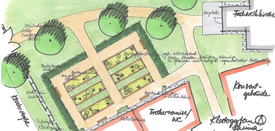 Neuanlage Klostergarten Schinna/Nienburg – Außenanlagen an denkmalgeschützten Gebäuden, Foto 2