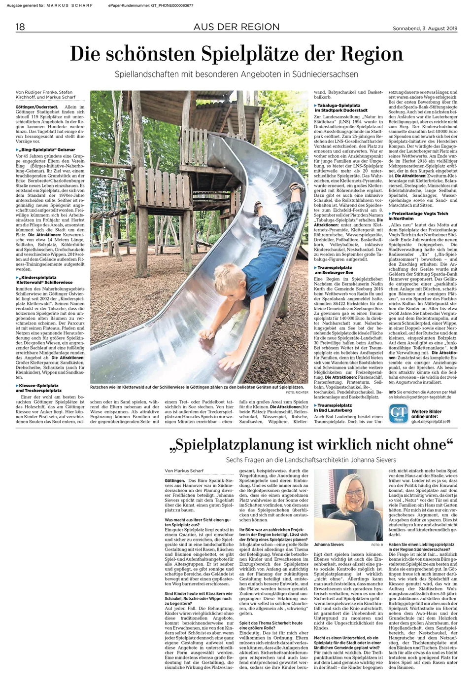 Erschienen im Göttinger Tageblatt, 03.08.2019