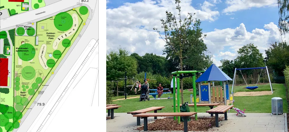 Kleinkinderspielplatz Hebbelstraße in Braunschweig – Außenanlagen, Foto 1